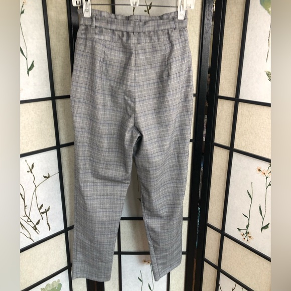 4 for 25$ DYNAMITE | Plaid Sash-Tie Waist Cigarette Trouser Pants. Size XS. - Picture 3 of 8